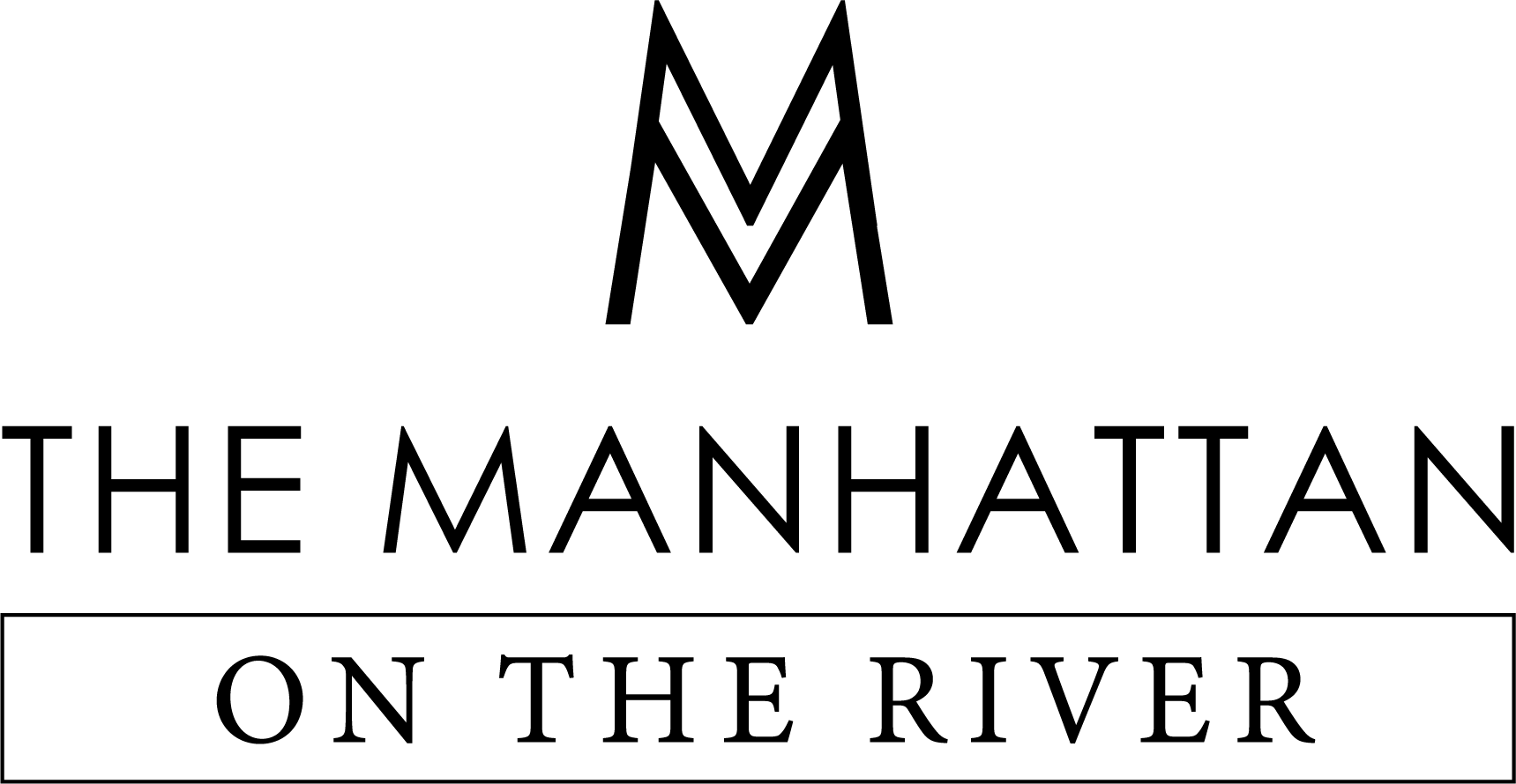 The logo of The Manhattan on the River.